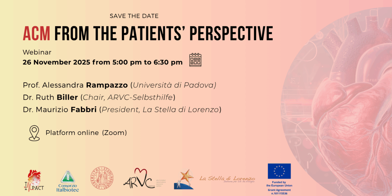 📢 Upcoming webinar | ACM from the patients’ perspective